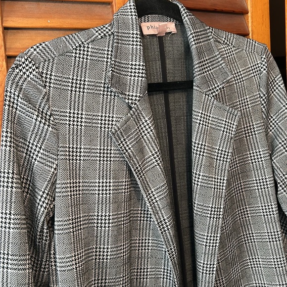Medium Black & White Checkered Blazer - Philosophy - Picture 2 of 2